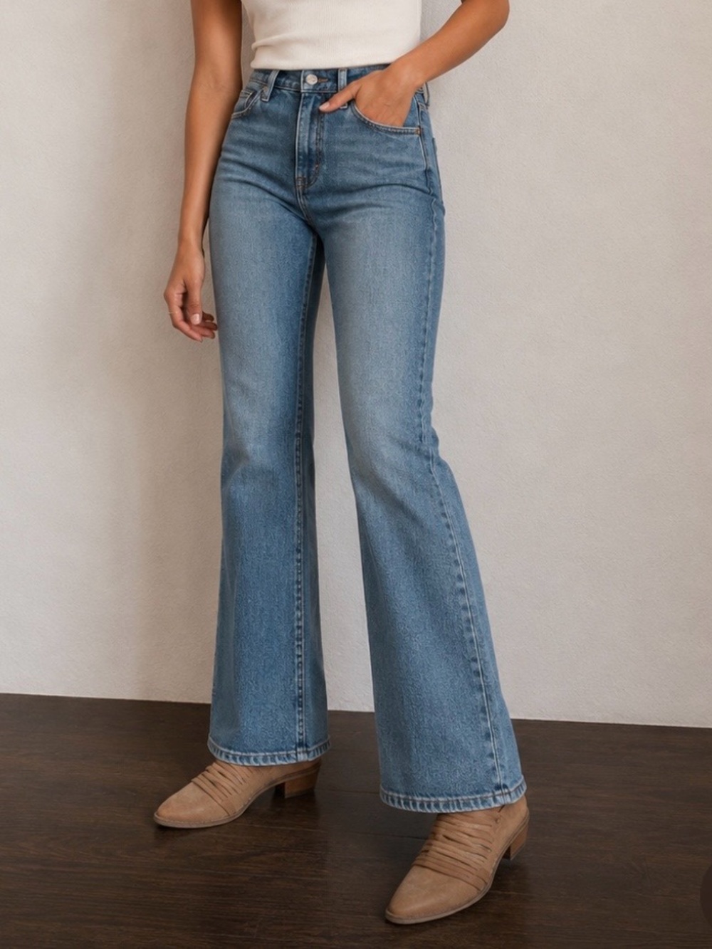 Free People Tan Suede Cutout Ankle Booties